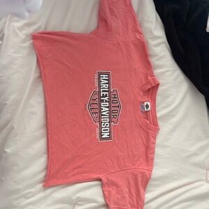 Harley-Davidson Coral Crop Top